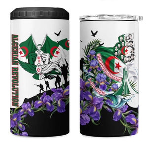 Algeria Revolution Day 4 in 1 Can Cooler Tumbler Algerian Flag Patriot - Glorious Martyrs