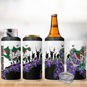 Algeria Revolution Day 4 in 1 Can Cooler Tumbler Algerian Flag Patriot - Glorious Martyrs