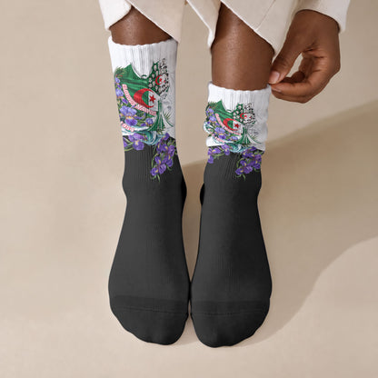 Algeria Revolution Day Crew Socks Algerian Flag Patriot - Glorious Martyrs