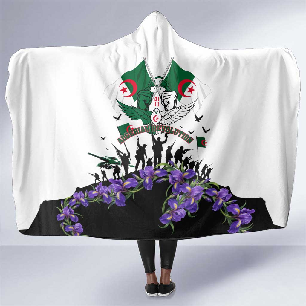 Algeria Revolution Day Hooded Blanket Algerian Flag Patriot - Glorious Martyrs