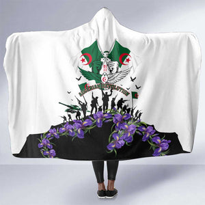 Algeria Revolution Day Hooded Blanket Algerian Flag Patriot - Glorious Martyrs
