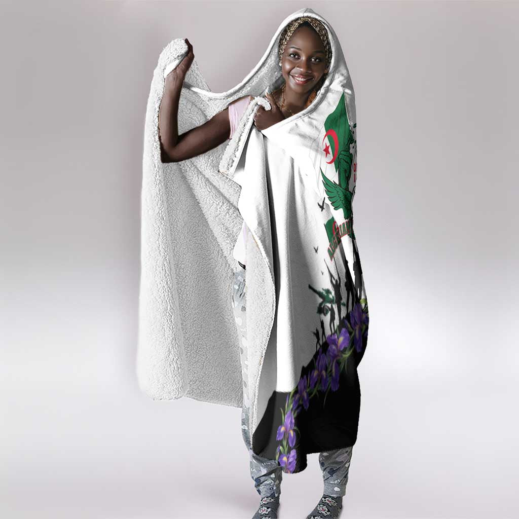 Algeria Revolution Day Hooded Blanket Algerian Flag Patriot - Glorious Martyrs