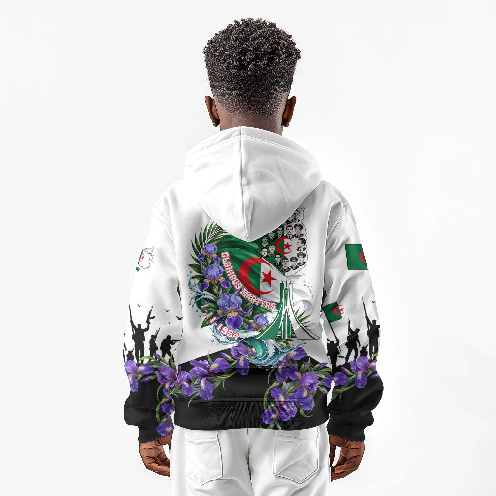 Algeria Revolution Day Kid Hoodie Algerian Flag Patriot - Glorious Martyrs