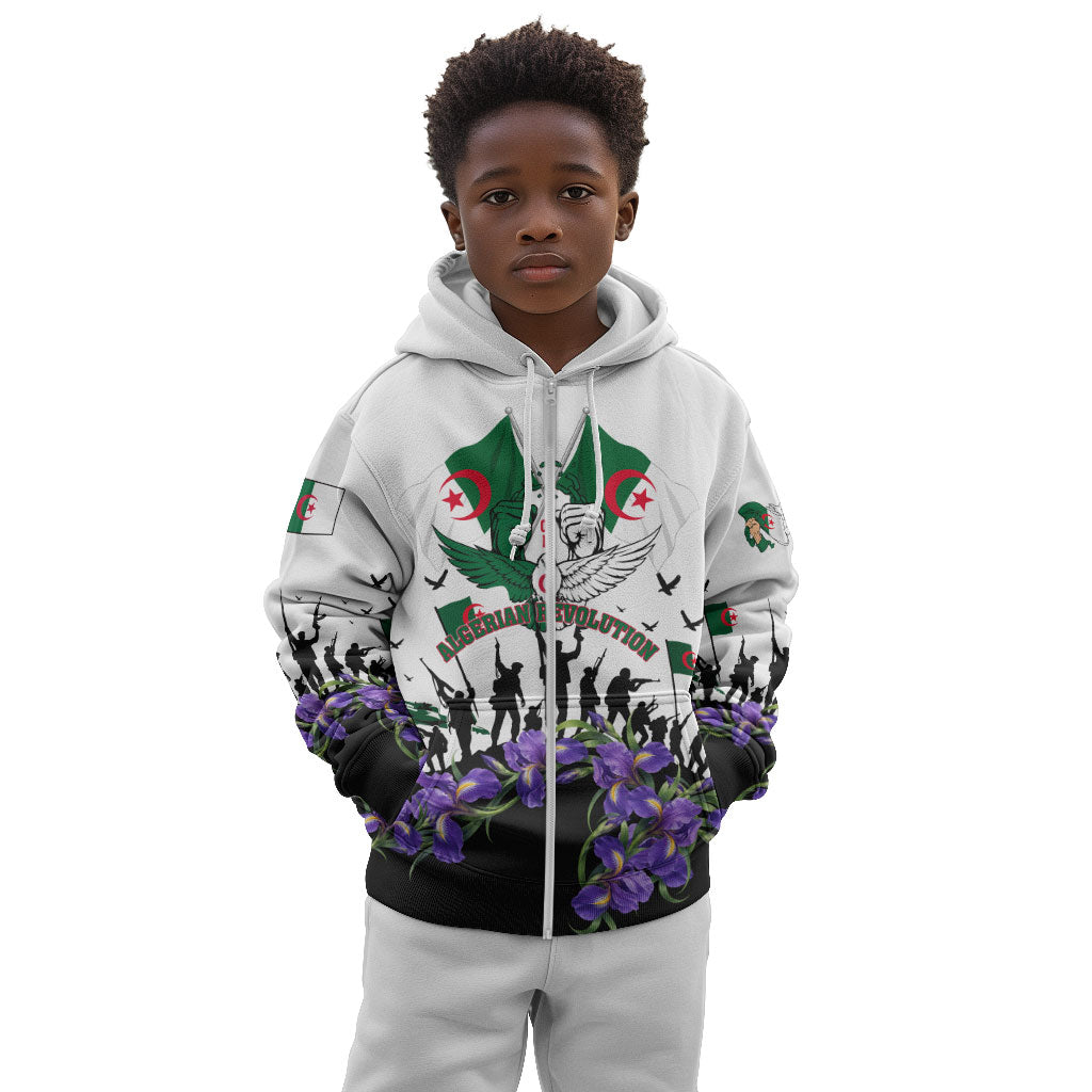 Algeria Revolution Day Kid Hoodie Algerian Flag Patriot - Glorious Martyrs