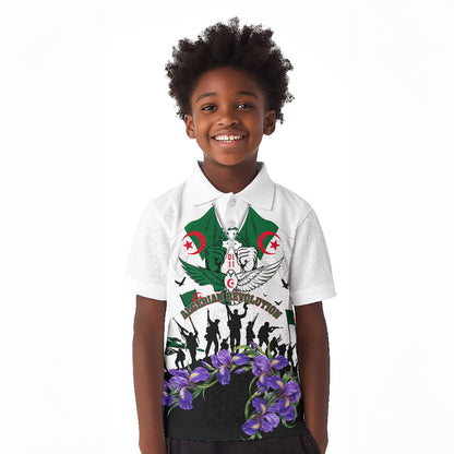 Algeria Revolution Day Kid Polo Shirt Algerian Flag Patriot - Glorious Martyrs