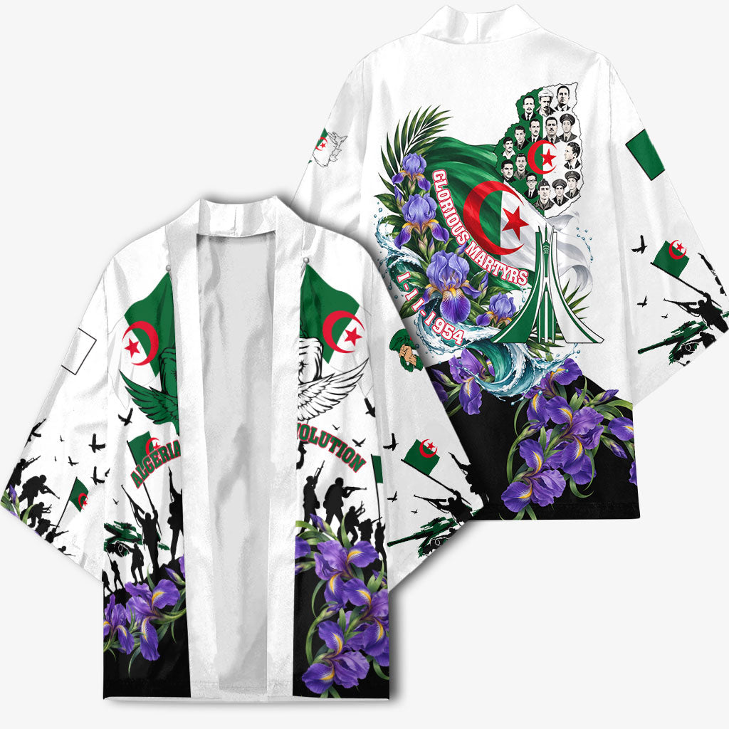 Algeria Revolution Day Kimono Algerian Flag Patriot - Glorious Martyrs