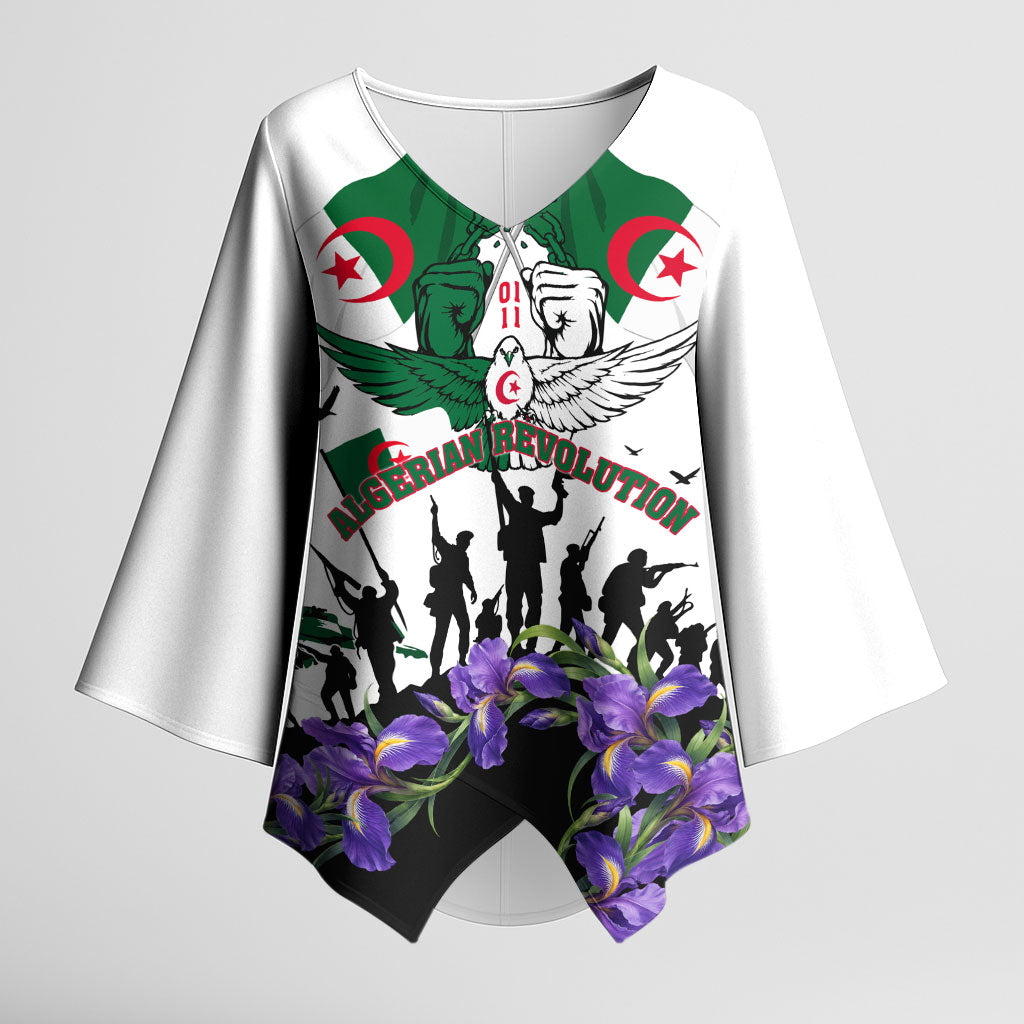 Algeria Revolution Day Kimono Sleeve Blouse Algerian Flag Patriot - Glorious Martyrs