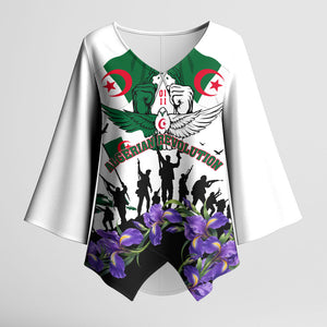 Algeria Revolution Day Kimono Sleeve Blouse Algerian Flag Patriot - Glorious Martyrs