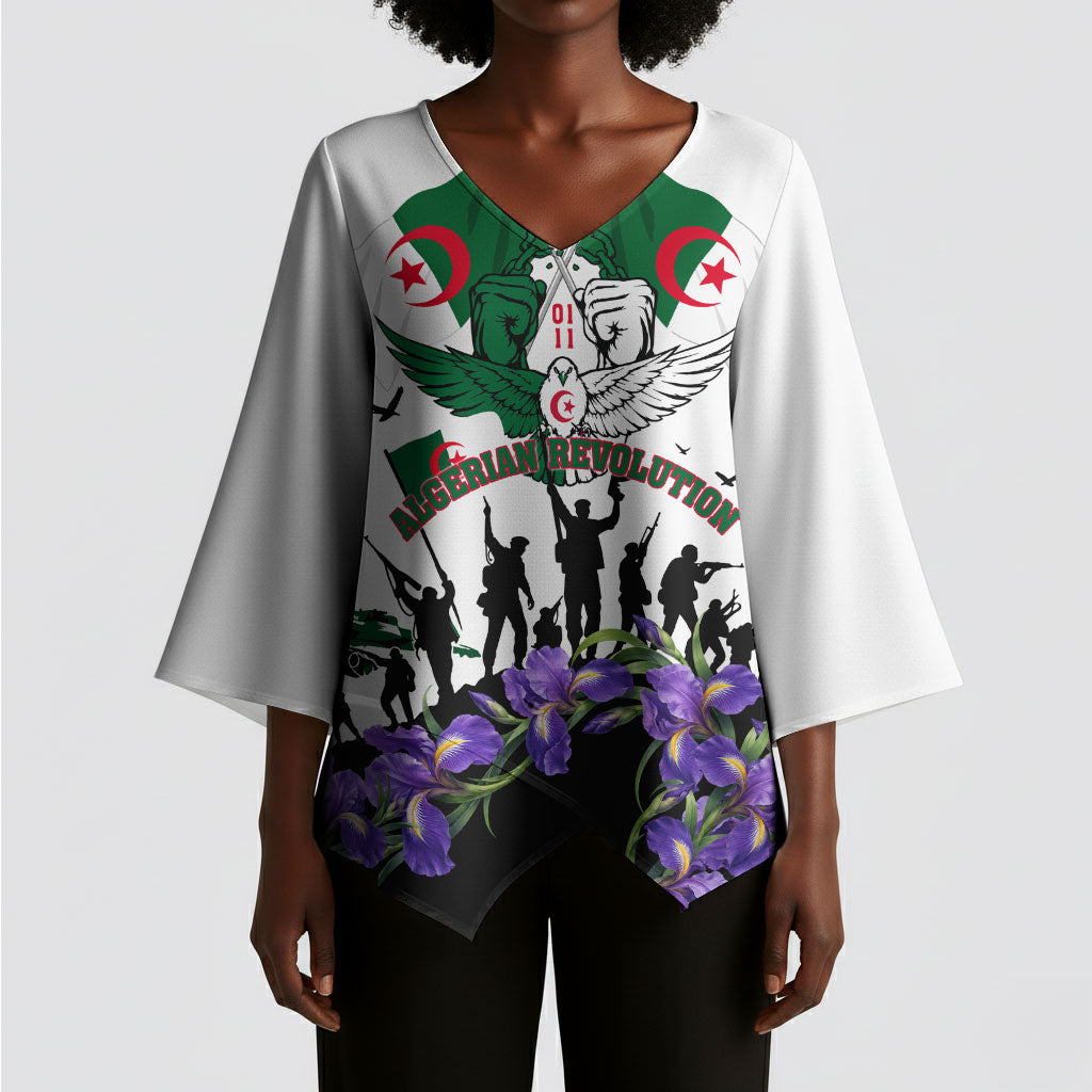 Algeria Revolution Day Kimono Sleeve Blouse Algerian Flag Patriot - Glorious Martyrs