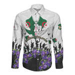 Algeria Revolution Day Long Sleeve Button Shirt Algerian Flag Patriot - Glorious Martyrs