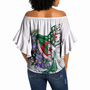 Algeria Revolution Day Off Shoulder Wrap Waist Top Algerian Flag Patriot - Glorious Martyrs