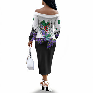 Algeria Revolution Day Off The Shoulder Long Sleeve Dress Algerian Flag Patriot - Glorious Martyrs
