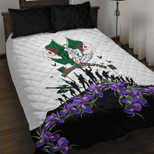 Algeria Revolution Day Quilt Bed Set Algerian Flag Patriot - Glorious Martyrs