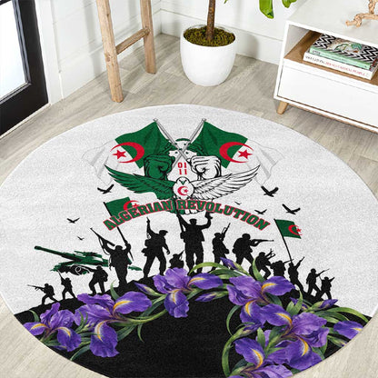 Algeria Revolution Day Round Carpet Algerian Flag Patriot - Glorious Martyrs