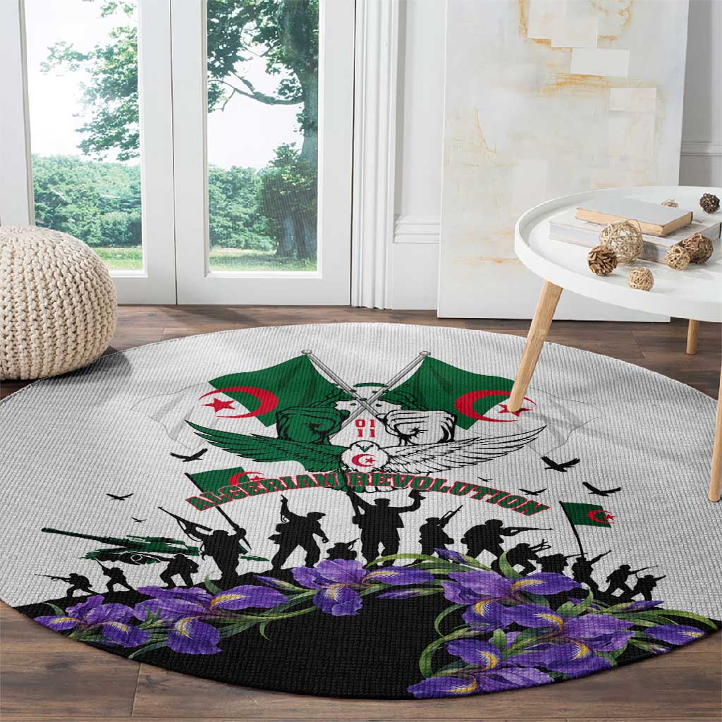Algeria Revolution Day Round Carpet Algerian Flag Patriot - Glorious Martyrs