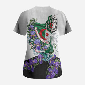 Algeria Revolution Day Scrub Top Algerian Flag Patriot - Glorious Martyrs