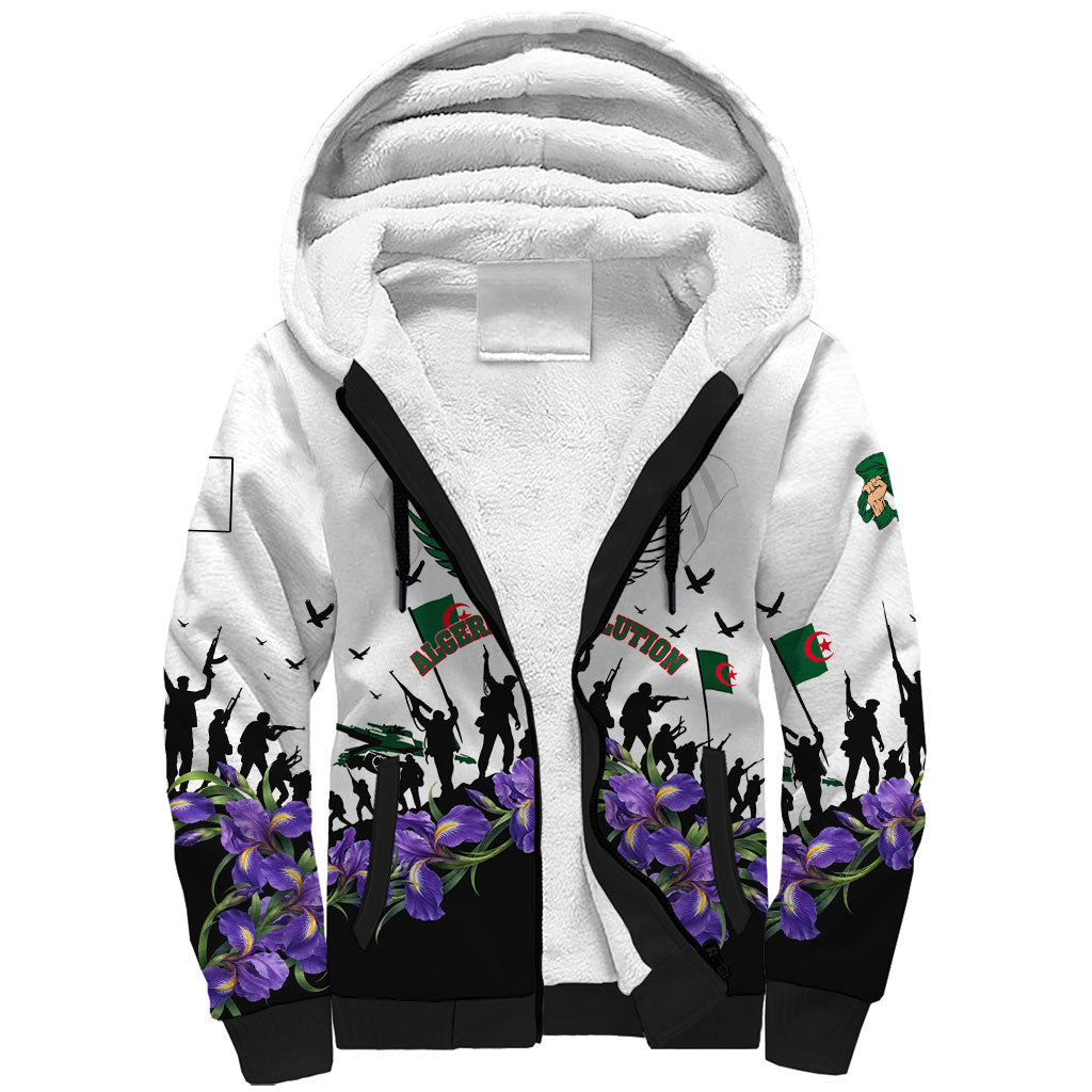 Algeria Revolution Day Sherpa Hoodie Algerian Flag Patriot - Glorious Martyrs