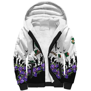 Algeria Revolution Day Sherpa Hoodie Algerian Flag Patriot - Glorious Martyrs