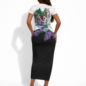 Algeria Revolution Day Short Sleeve Bodycon Dress Algerian Flag Patriot - Glorious Martyrs