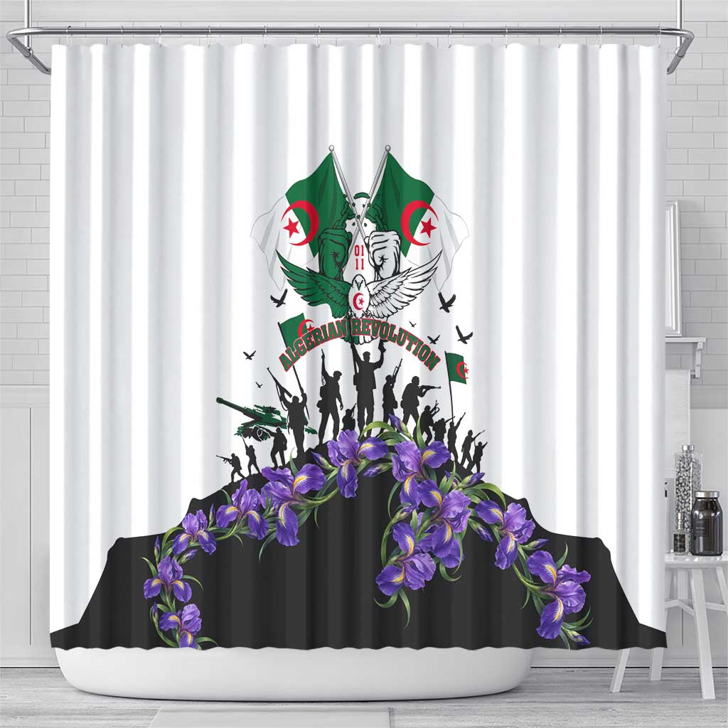 Algeria Revolution Day Shower Curtain Algerian Flag Patriot - Glorious Martyrs