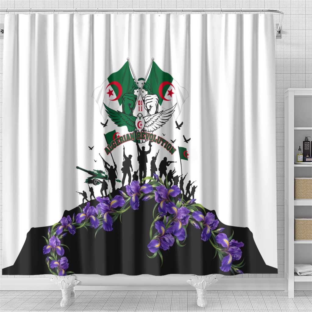 Algeria Revolution Day Shower Curtain Algerian Flag Patriot - Glorious Martyrs
