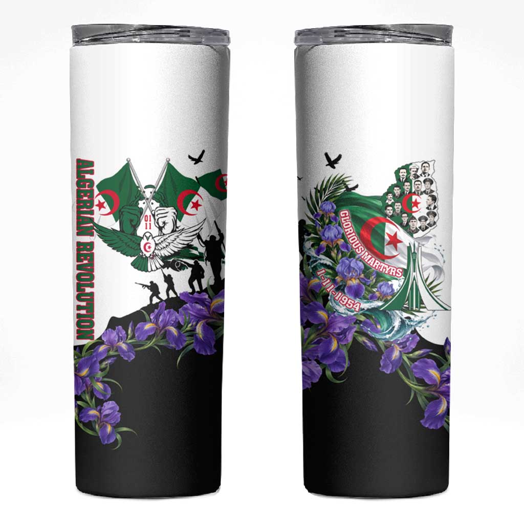 Algeria Revolution Day Skinny Tumbler Algerian Flag Patriot - Glorious Martyrs