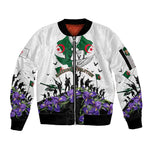 Algeria Revolution Day Sleeve Zip Bomber Jacket Algerian Flag Patriot - Glorious Martyrs