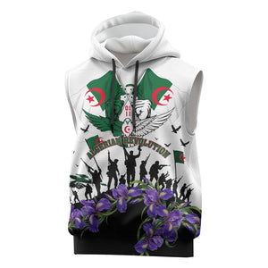 Algeria Revolution Day Sleeveless Hoodie Algerian Flag Patriot - Glorious Martyrs