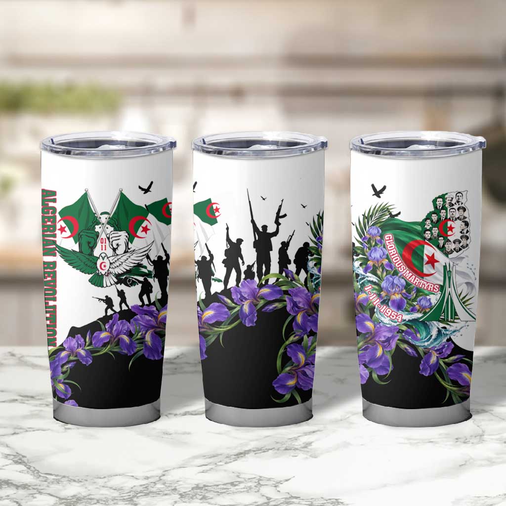 Algeria Revolution Day Tumbler Cup Algerian Flag Patriot - Glorious Martyrs