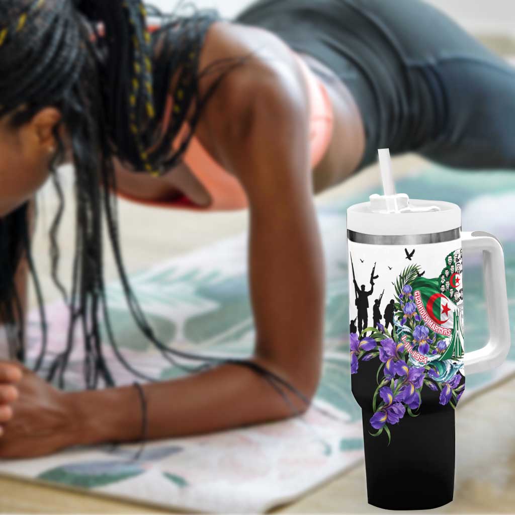 Algeria Revolution Day Tumbler With Handle Algerian Flag Patriot - Glorious Martyrs