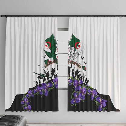 Algeria Revolution Day Window Curtain Algerian Flag Patriot - Glorious Martyrs