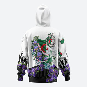 Algeria Revolution Day Zip Hoodie Algerian Flag Patriot - Glorious Martyrs