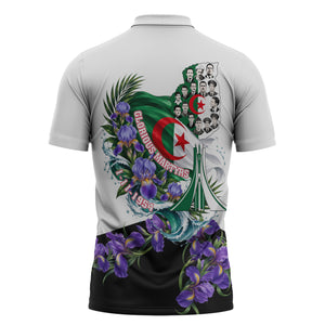 Algeria Revolution Day Zipper Polo Shirt Algerian Flag Patriot - Glorious Martyrs