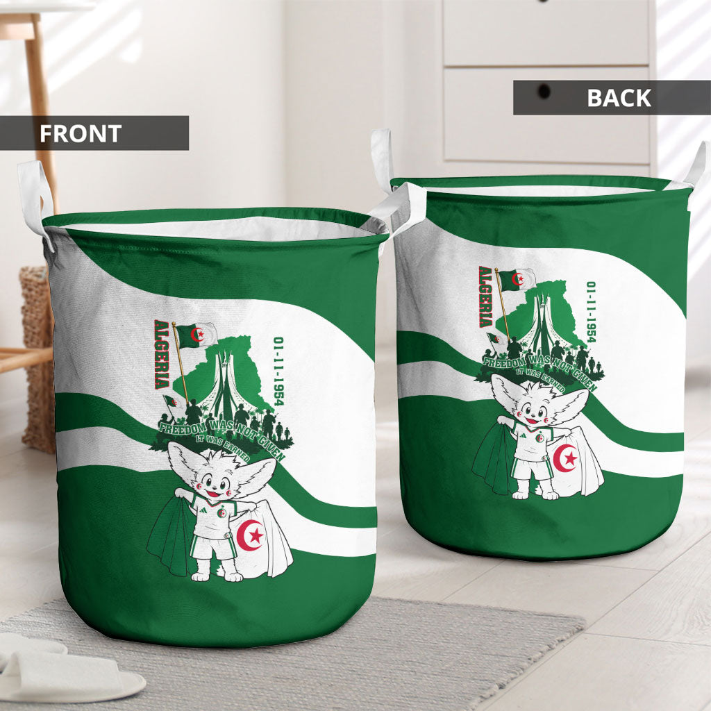 Algeria Revolution Day Laundry Basket Algerian Freedom Patriot - One Million And A Half Martyrs