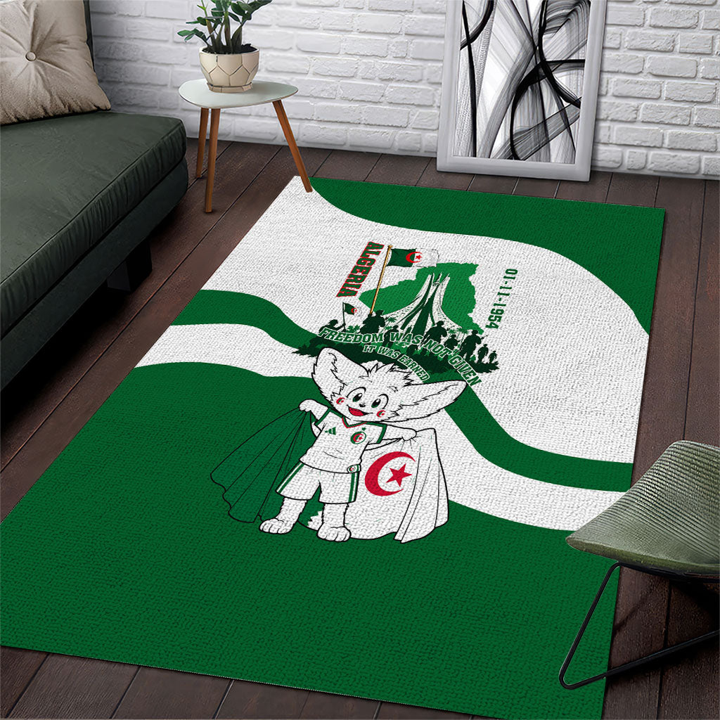 Algeria Revolution Day Area Rug Algerian Freedom Patriot - One Million And A Half Martyrs