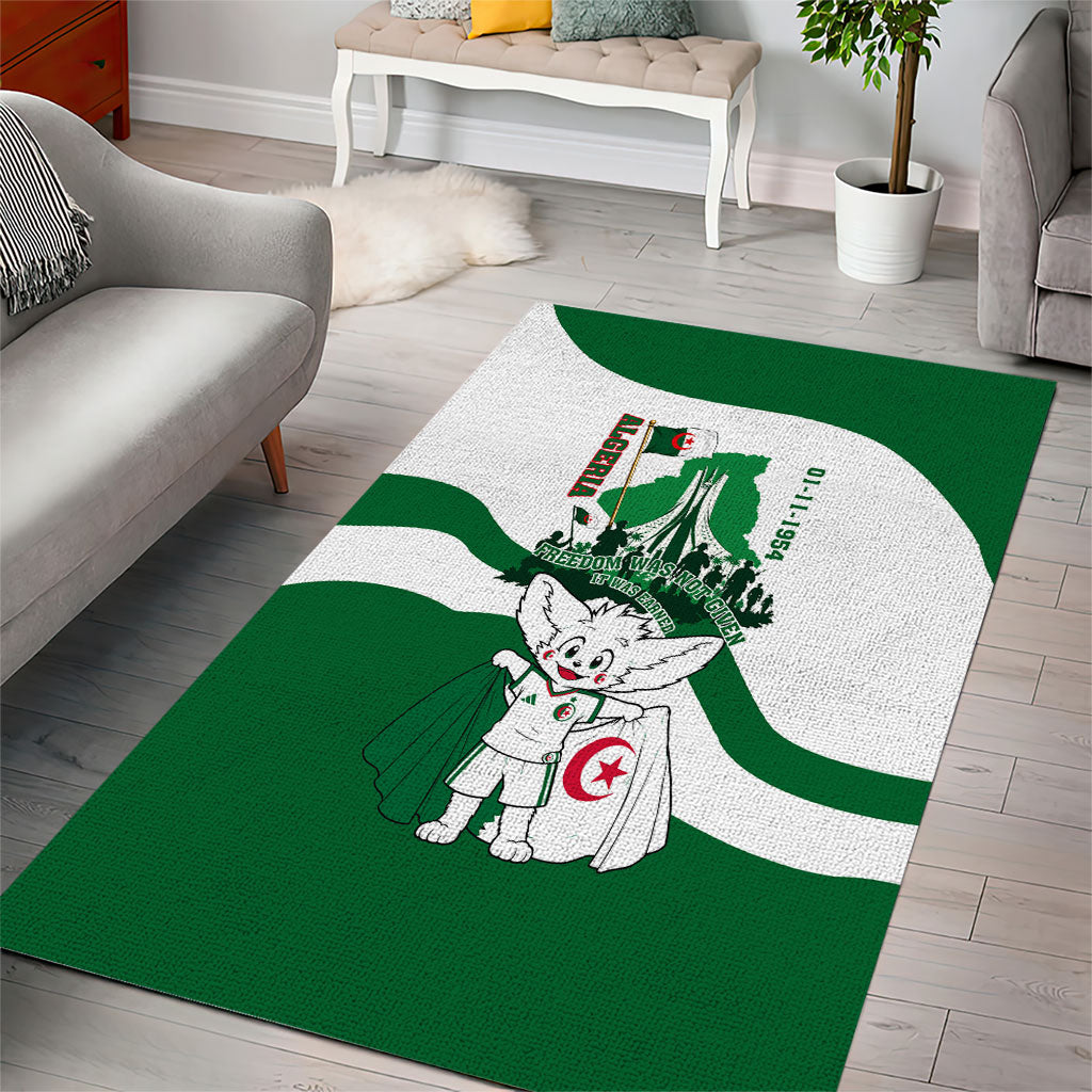 Algeria Revolution Day Area Rug Algerian Freedom Patriot - One Million And A Half Martyrs