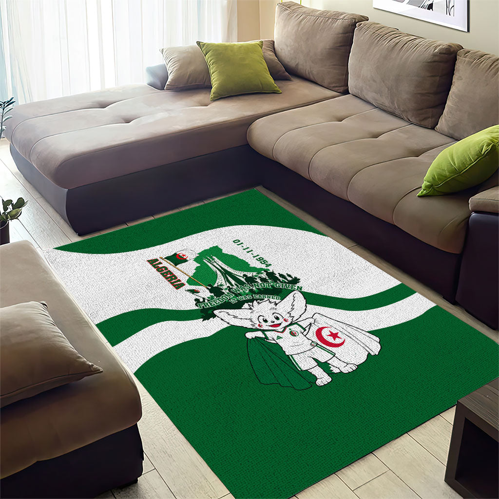 Algeria Revolution Day Area Rug Algerian Freedom Patriot - One Million And A Half Martyrs