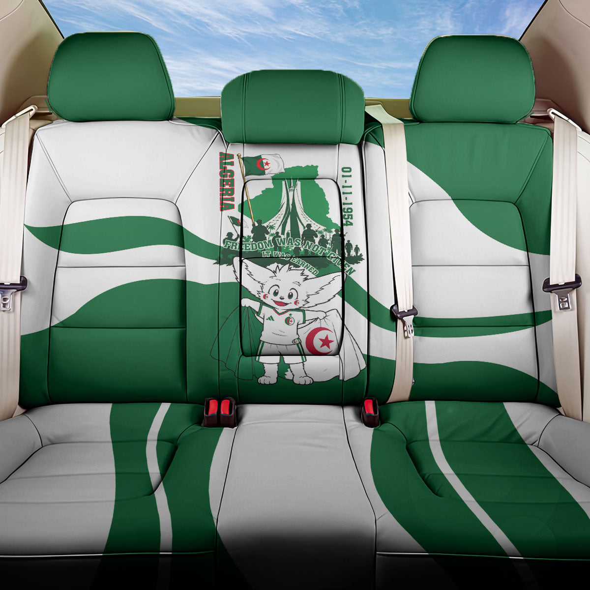 Algeria Revolution Day Back Car Seat Cover Algerian Freedom Patriot - One Million And A Half Martyrs