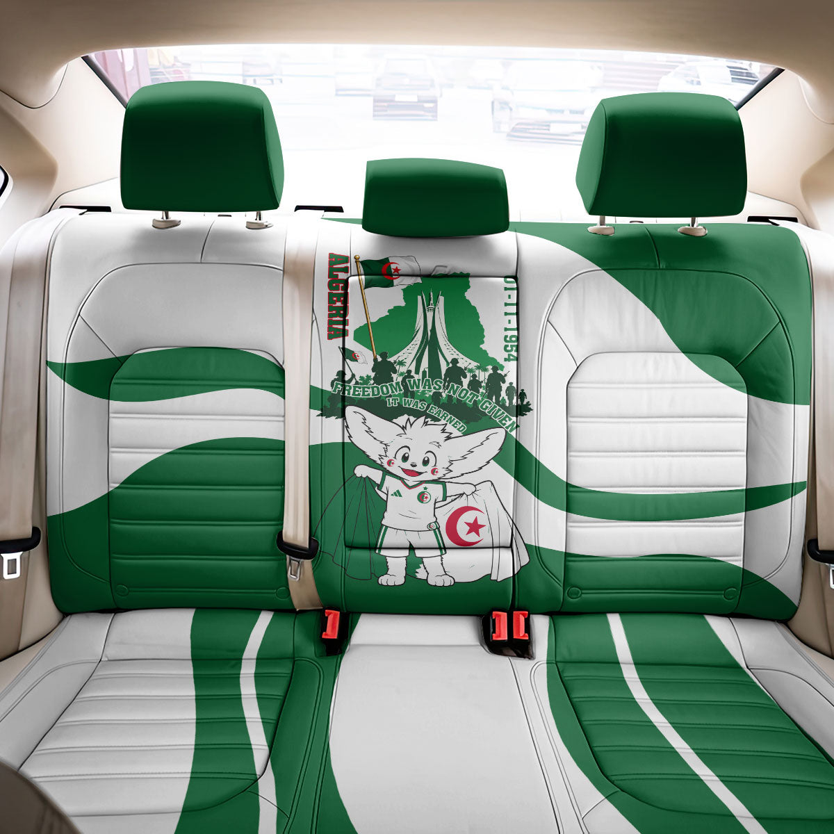 Algeria Revolution Day Back Car Seat Cover Algerian Freedom Patriot - One Million And A Half Martyrs