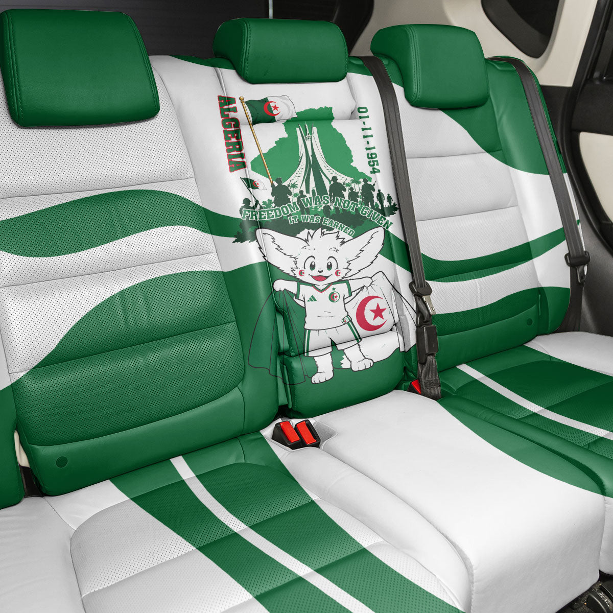 Algeria Revolution Day Back Car Seat Cover Algerian Freedom Patriot - One Million And A Half Martyrs