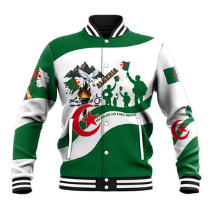 Algeria Revolution Day Baseball Jacket Algerian Freedom Patriot - One Million And A Half Martyrs