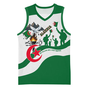 Algeria Revolution Day Basketball Jersey Algerian Freedom Patriot - One Million And A Half Martyrs