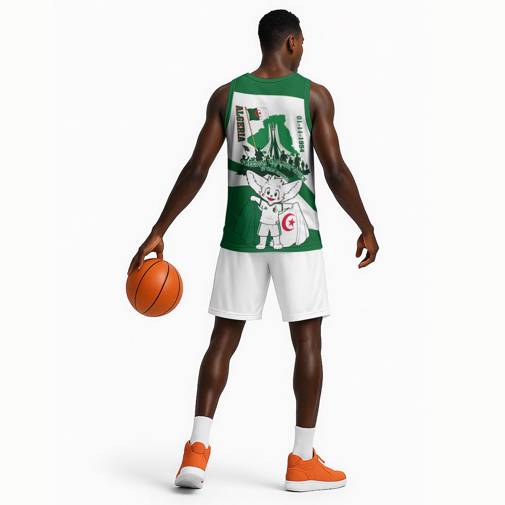 Algeria Revolution Day Basketball Jersey Algerian Freedom Patriot - One Million And A Half Martyrs