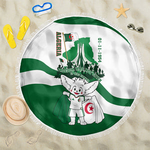 Algeria Revolution Day Beach Blanket Algerian Freedom Patriot - One Million And A Half Martyrs