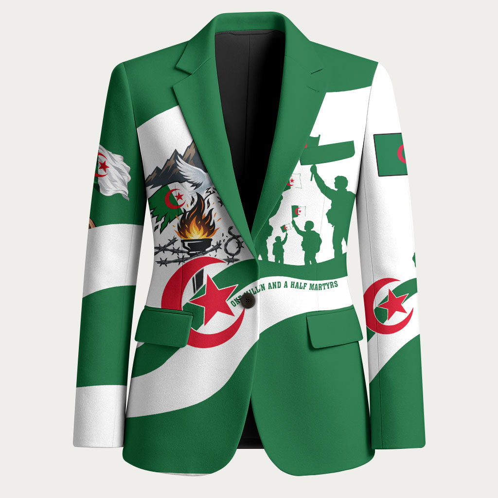 Algeria Revolution Day Blazer Algerian Freedom Patriot - One Million And A Half Martyrs