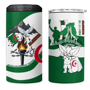 Algeria Revolution Day 4 in 1 Can Cooler Tumbler Algerian Freedom Patriot - One Million And A Half Martyrs