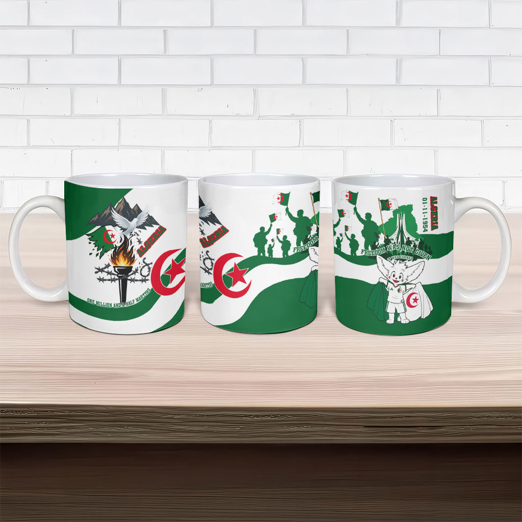 Algeria Revolution Day Ceramic Mug Algerian Freedom Patriot - One Million And A Half Martyrs