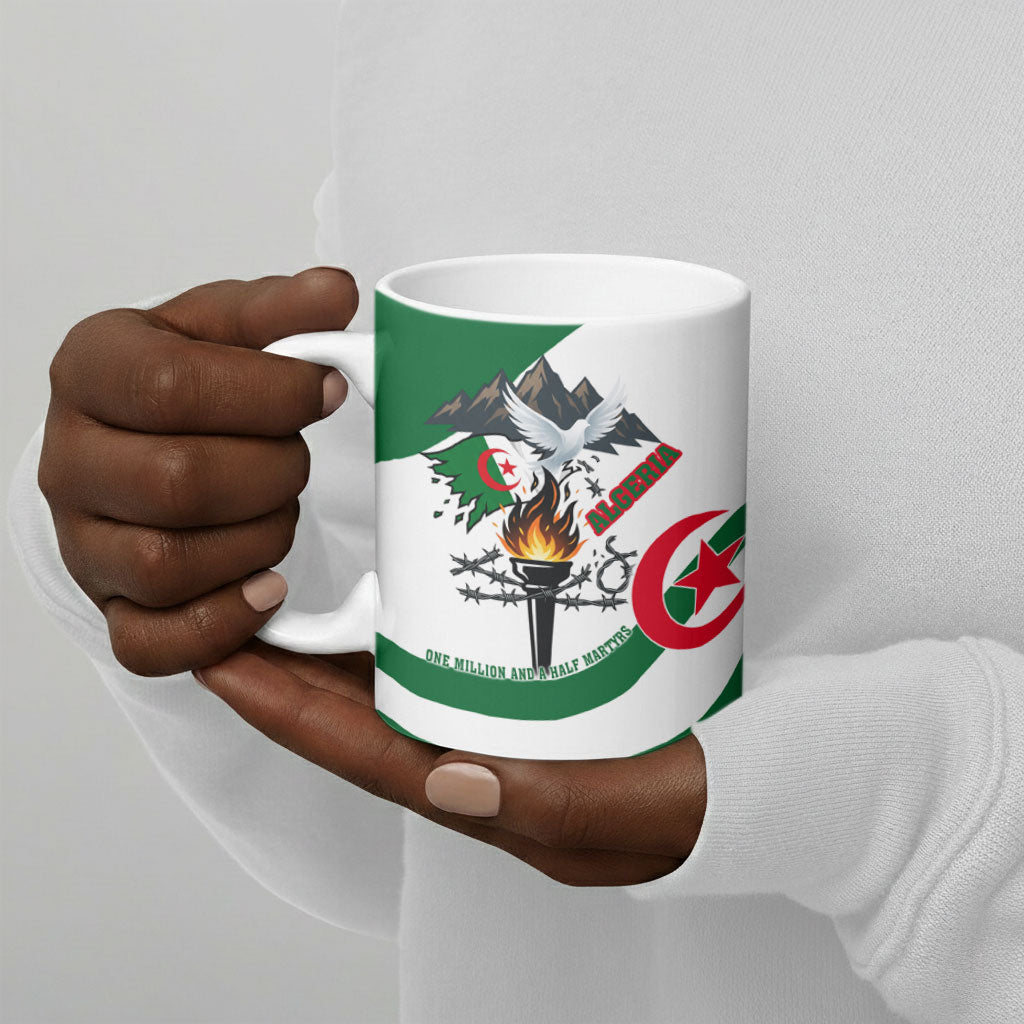 Algeria Revolution Day Ceramic Mug Algerian Freedom Patriot - One Million And A Half Martyrs