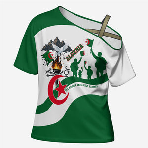 Algeria Revolution Day Cross Shoulder Shirt Algerian Freedom Patriot - One Million And A Half Martyrs