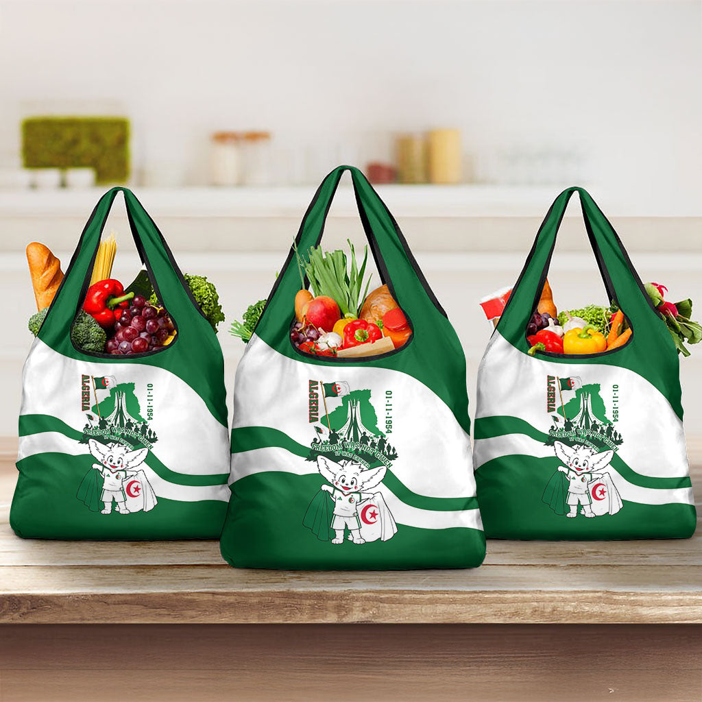 Algeria Revolution Day Grocery Bag Algerian Freedom Patriot - One Million And A Half Martyrs